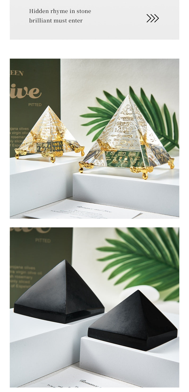 Obsidian Scripture Pyramid | Ancient Egyptian Crystal Pyramid | Meditation Energy Tower | Home Decor Ornament