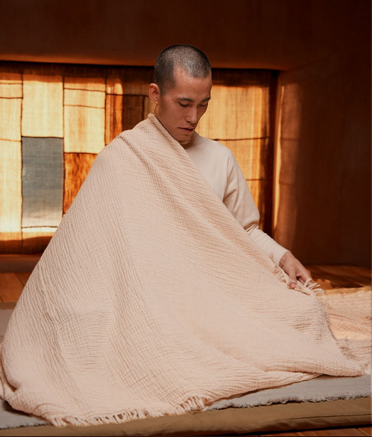 Organic Colored Cotton Walker Meditation Yoga Blancket, Comfortable and Soft, Suitable for All Seasons