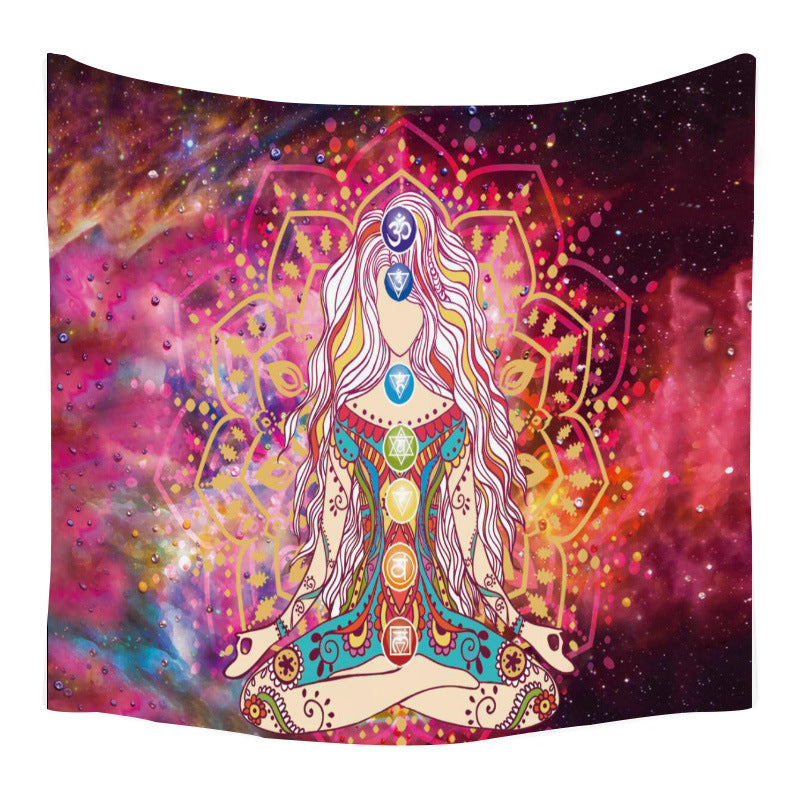 Lotus Seven Stars Tapestry Nordic Style Yoga Meditation Wall Hanging Hand Washable Home Decor (mutiple options)