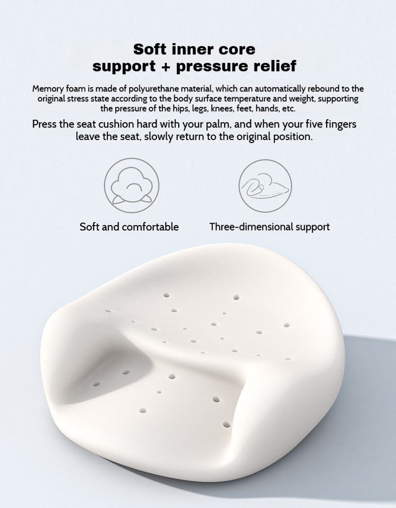 Meditation Cushion with Memory Foam - Yoga Mat for Zen Sitting, Ergonomic Support, Non-Collapsing Seat