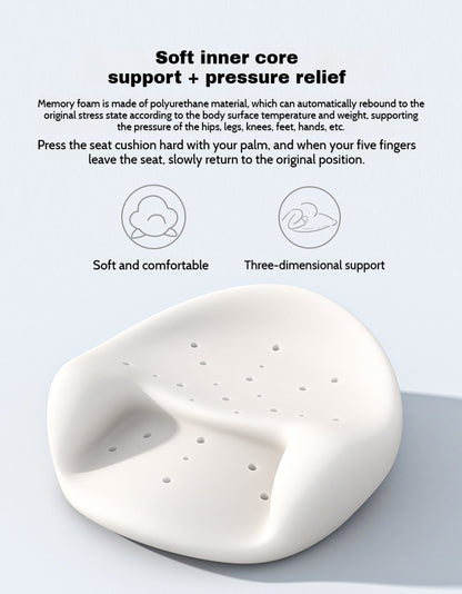 Meditation Cushion with Memory Foam - Yoga Mat for Zen Sitting, Ergonomic Support, Non-Collapsing Seat