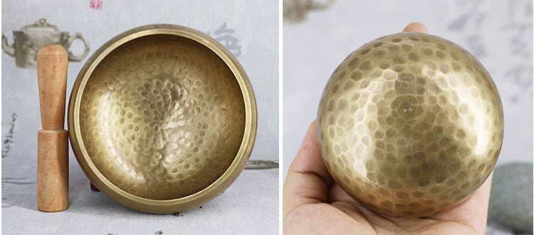 Handmade Tibetan Singing Bowl - Nepal Copper Meditation Bowl for Yoga, Sound Healing, Chakra Balancing & Spiritual Gift