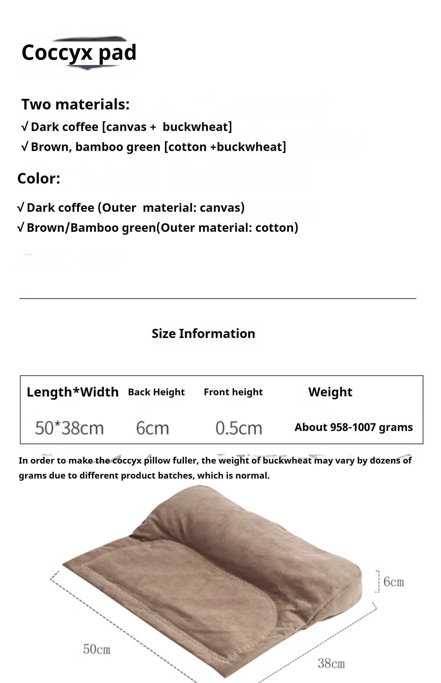 Retro Buckwheat Meditation Cushion - Ergonomic Tailbone Support Pillow for Yoga, Zen Sitting