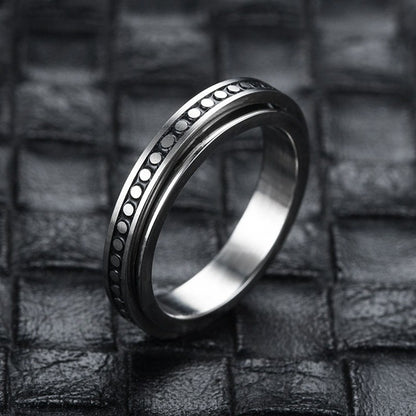 Titanium Steel Geometric Rings - Trendy Euro & Korean Minimalist Style (Black/Gold/Rainbow/Silver/Rose Gold)
