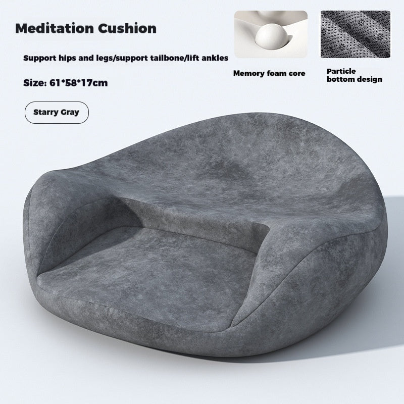 Meditation Cushion with Memory Foam - Yoga Mat for Zen Sitting, Ergonomic Support, Non-Collapsing Seat