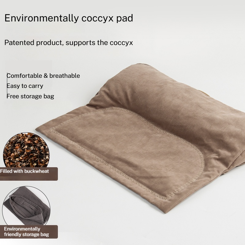 Retro Buckwheat Meditation Cushion - Ergonomic Tailbone Support Pillow for Yoga, Zen Sitting