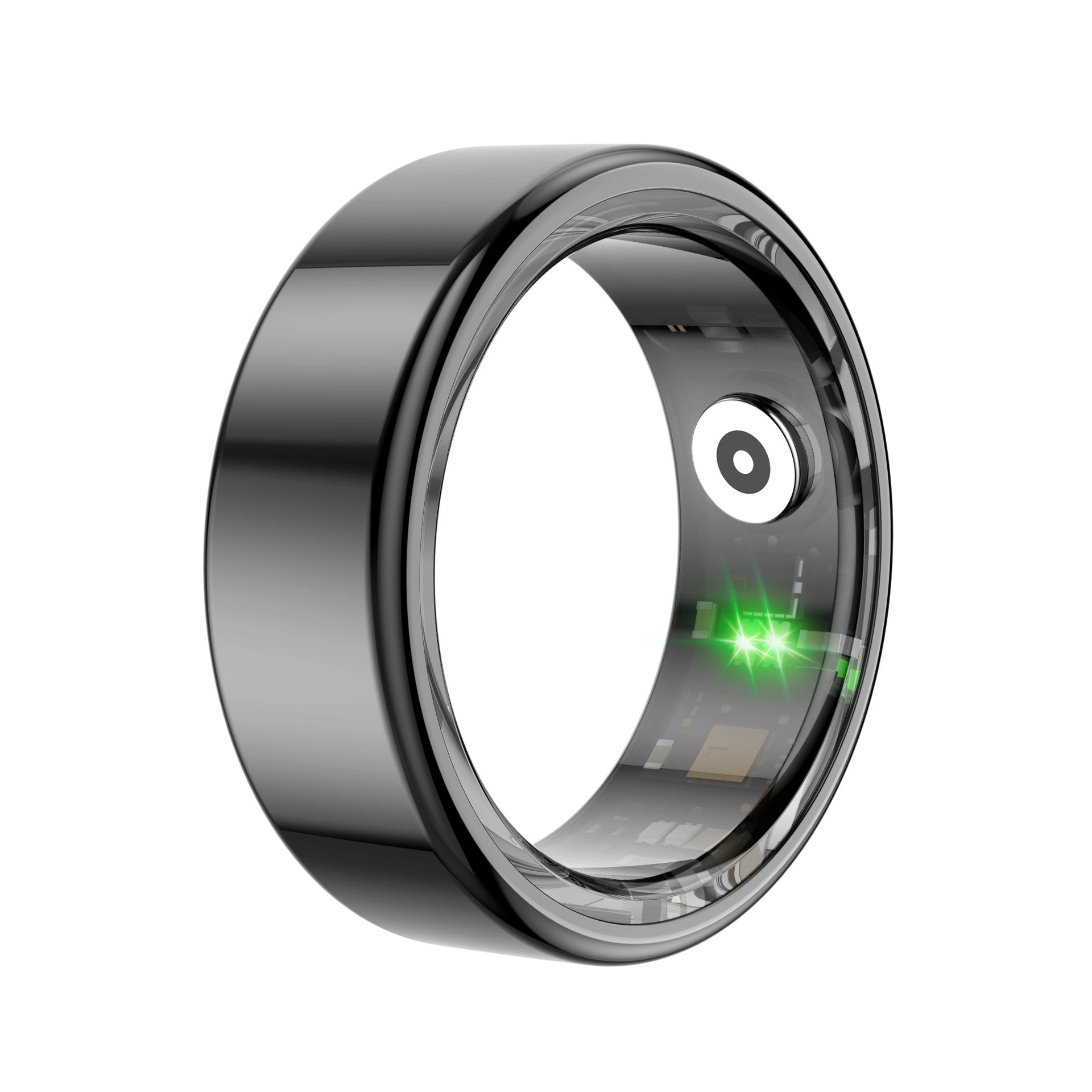 R02 Smart Ring – Waterproof Blood Oxygen Monitor, Sleep Tracker, Heart Rate Monitor, Fitness & Photo Smart Ring (Black/Gold, Multiple Sizes)