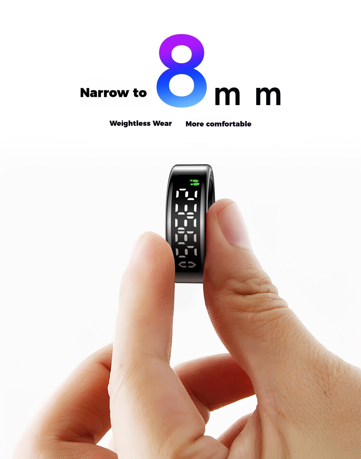 SY01 Smart Ring with Display – Health Monitor for Heart Rate, SpO2, Sleep Tracking, Gesture Control, Long Battery Life, IP68 Waterproof