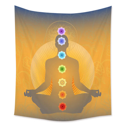 Lotus Seven Stars Tapestry Nordic Style Yoga Meditation Wall Hanging Hand Washable Home Decor (mutiple options)