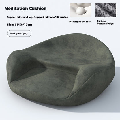 Meditation Cushion with Memory Foam - Yoga Mat for Zen Sitting, Ergonomic Support, Non-Collapsing Seat