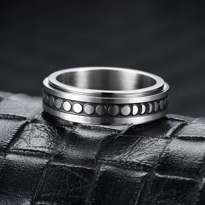 Titanium Steel Geometric Rings - Trendy Euro & Korean Minimalist Style (Black/Gold/Rainbow/Silver/Rose Gold)