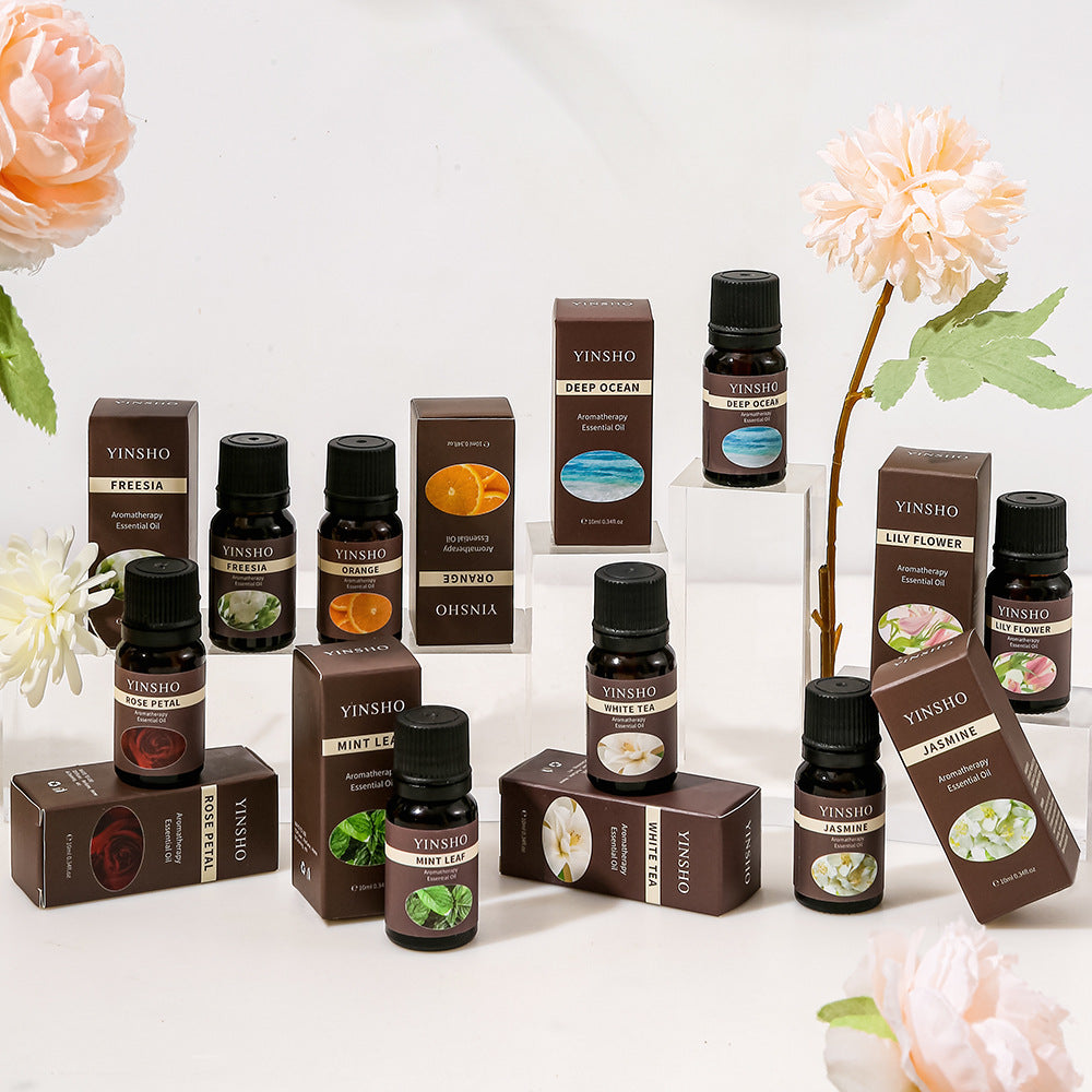 【Meditation Essential Oil】YINSHO Aromatherapy Oil 10ml - Oil-Soluble for Diffuser Stone/Candle, 15 Scents (Lavender/Orange/White Tea) | Sleep Aid & Stress Relief
