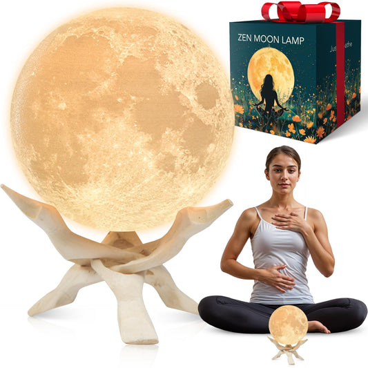 Zen Moon Lamp | Meditation Breathing Night Light | Modern Moon Light | Bedroom Decor | Birthday Gift