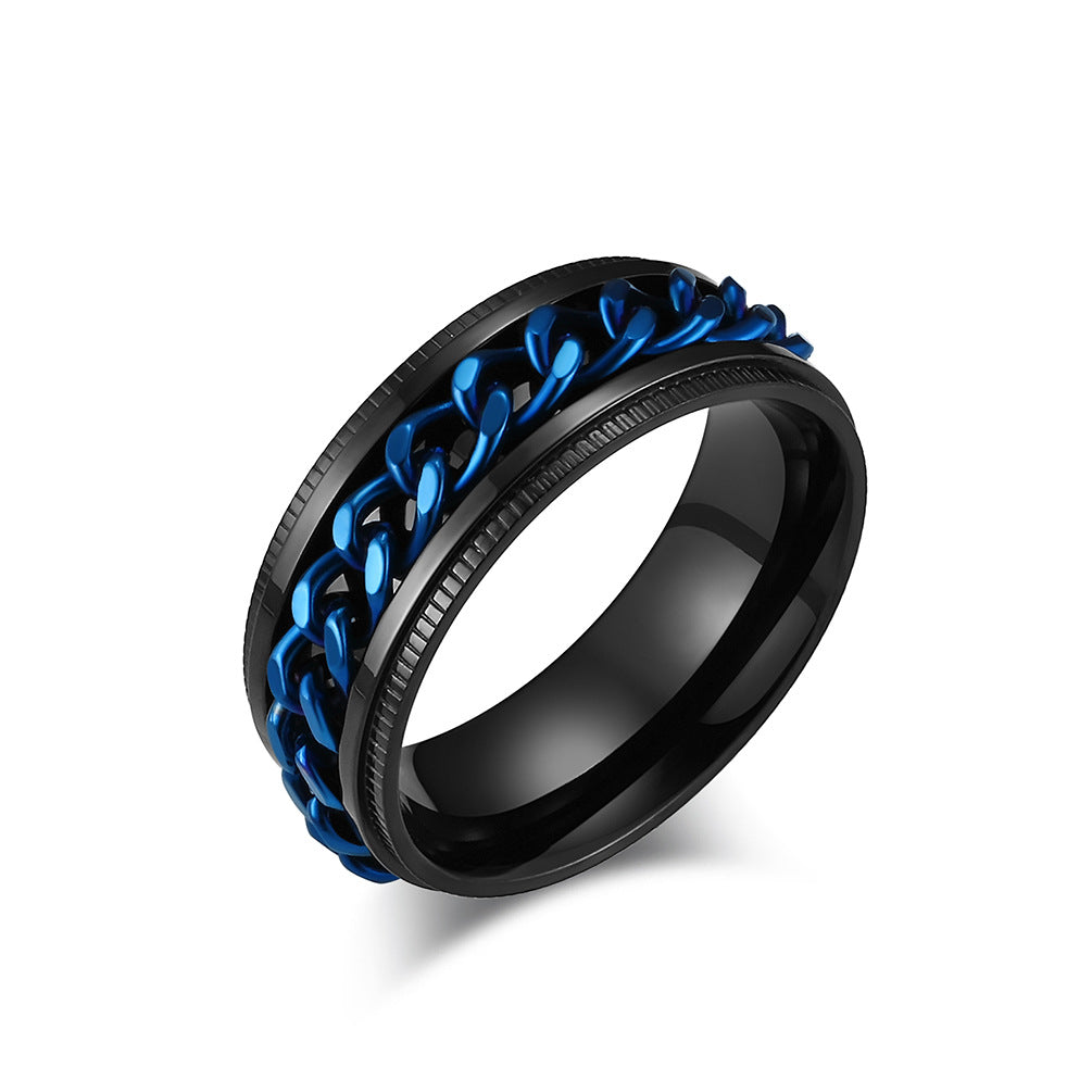 Titanium Steel Bottle Opener Chain Ring – Meditation Anxiety Relief Hip-Hop Trendy Finger Ring