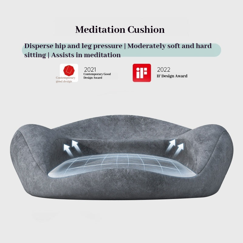 Meditation Cushion with Memory Foam - Yoga Mat for Zen Sitting, Ergonomic Support, Non-Collapsing Seat
