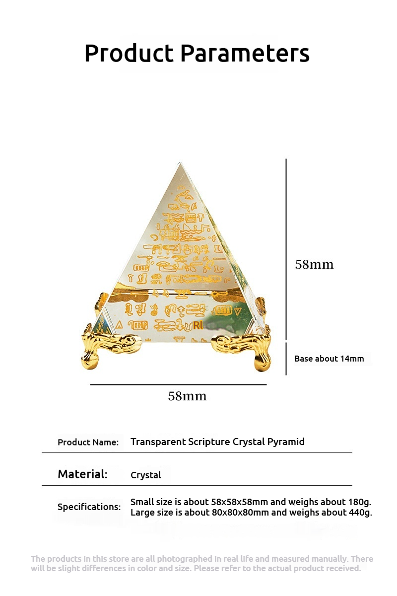 Obsidian Scripture Pyramid | Ancient Egyptian Crystal Pyramid | Meditation Energy Tower | Home Decor Ornament