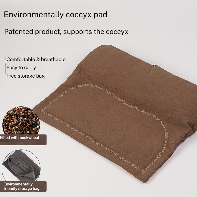 Retro Buckwheat Meditation Cushion - Ergonomic Tailbone Support Pillow for Yoga, Zen Sitting