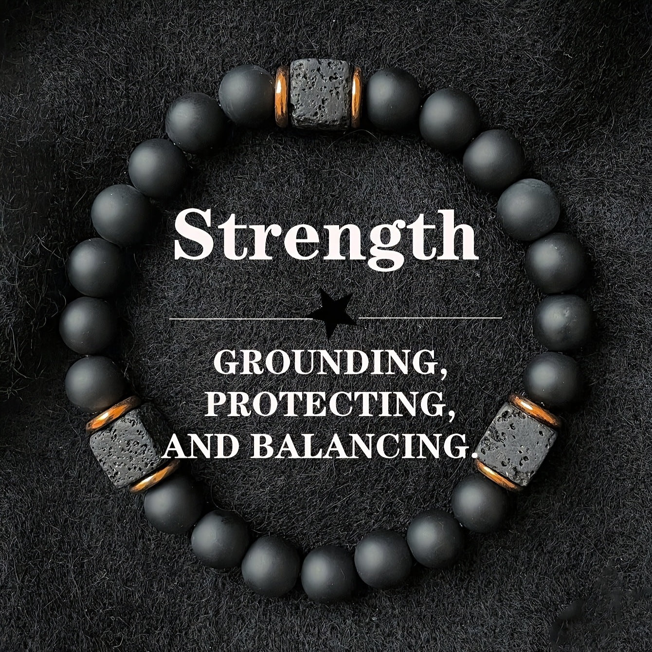 Volcanic Stone Energy Bracelet for Men & Women - Meditation Yoga Fashion Jewelry