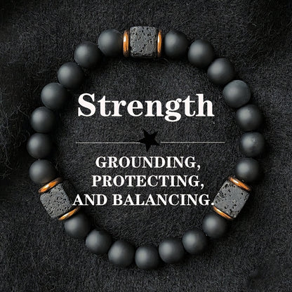 Volcanic Stone Energy Bracelet for Men & Women - Meditation Yoga Fashion Jewelry