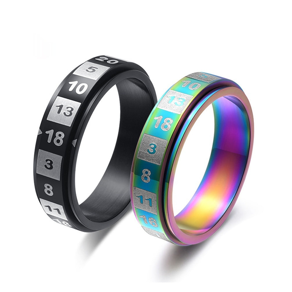 Titanium Steel Spinning Meditation Ring for Anxiety Relief - Stress Reduction Couple Ring