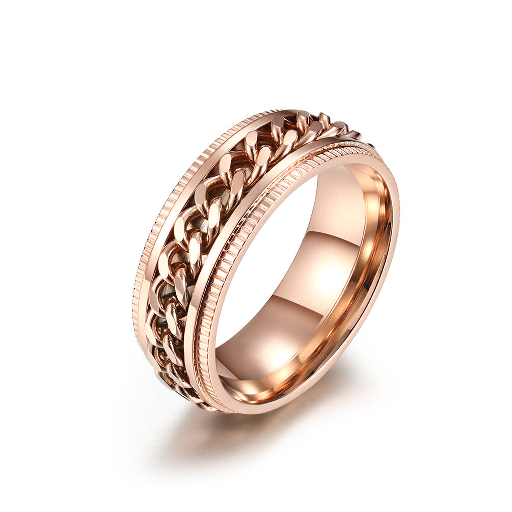 Titanium Steel Bottle Opener Chain Ring – Meditation Anxiety Relief Hip-Hop Trendy Finger Ring