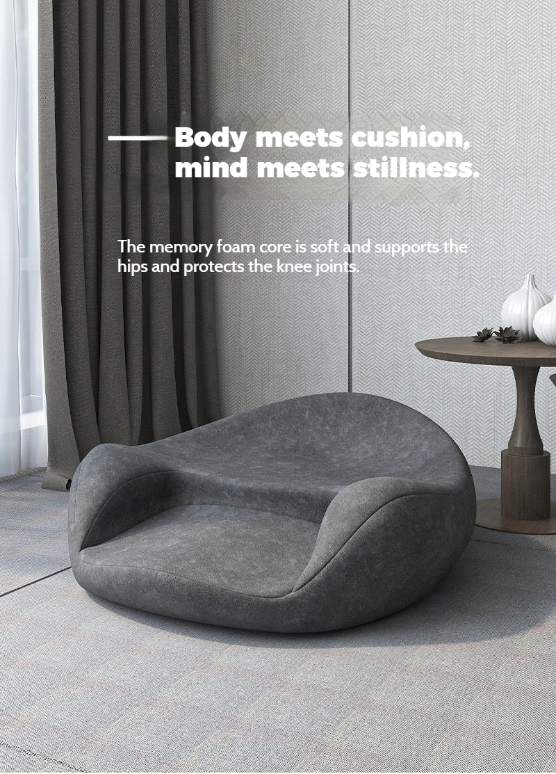 Meditation Cushion with Memory Foam - Yoga Mat for Zen Sitting, Ergonomic Support, Non-Collapsing Seat