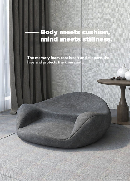 Meditation Cushion with Memory Foam - Yoga Mat for Zen Sitting, Ergonomic Support, Non-Collapsing Seat
