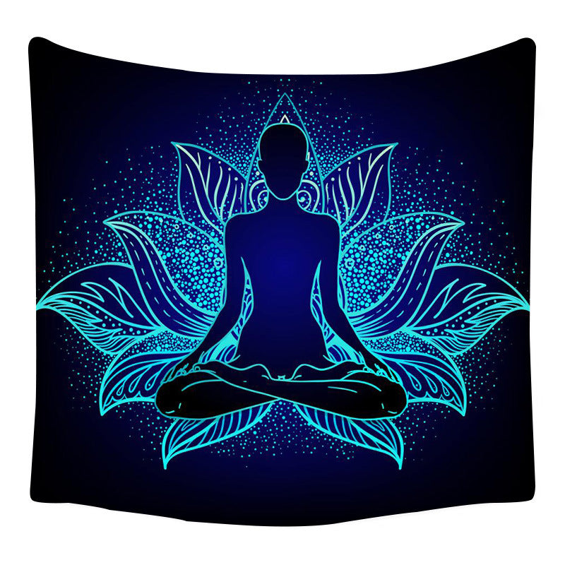 Lotus Seven Stars Tapestry Nordic Style Yoga Meditation Wall Hanging Hand Washable Home Decor (mutiple options)