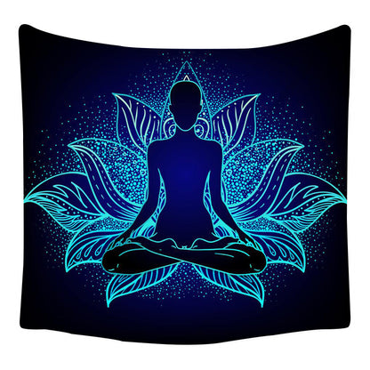 Lotus Seven Stars Tapestry Nordic Style Yoga Meditation Wall Hanging Hand Washable Home Decor (mutiple options)