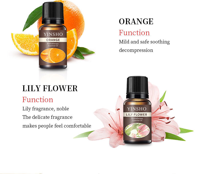 【Meditation Essential Oil】YINSHO Aromatherapy Oil 10ml - Oil-Soluble for Diffuser Stone/Candle, 15 Scents (Lavender/Orange/White Tea) | Sleep Aid & Stress Relief