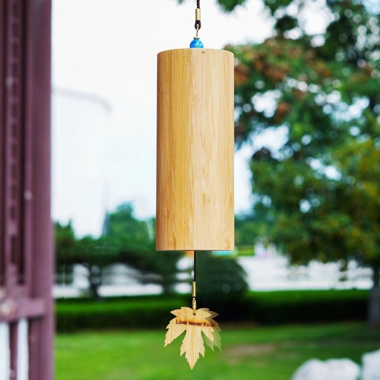 Japanese Wind Chime Handheld Retro Bamboo Meditation Healing Sound of Wind Poetry