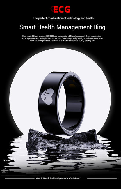 New R30 Smart Ring – ECG/Heart Rate/Blood Oxygen/Temperature/Sleep Tracking/Multi-Sport Modes Health Monitor Ring