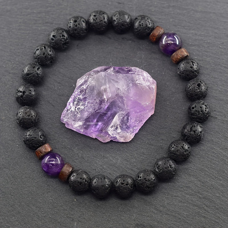 Volcanic Stone Energy Bracelet for Men & Women - Meditation Yoga Fashion Jewelry