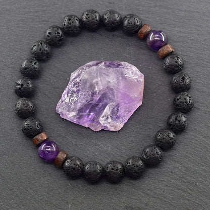Volcanic Stone Energy Bracelet for Men & Women - Meditation Yoga Fashion Jewelry