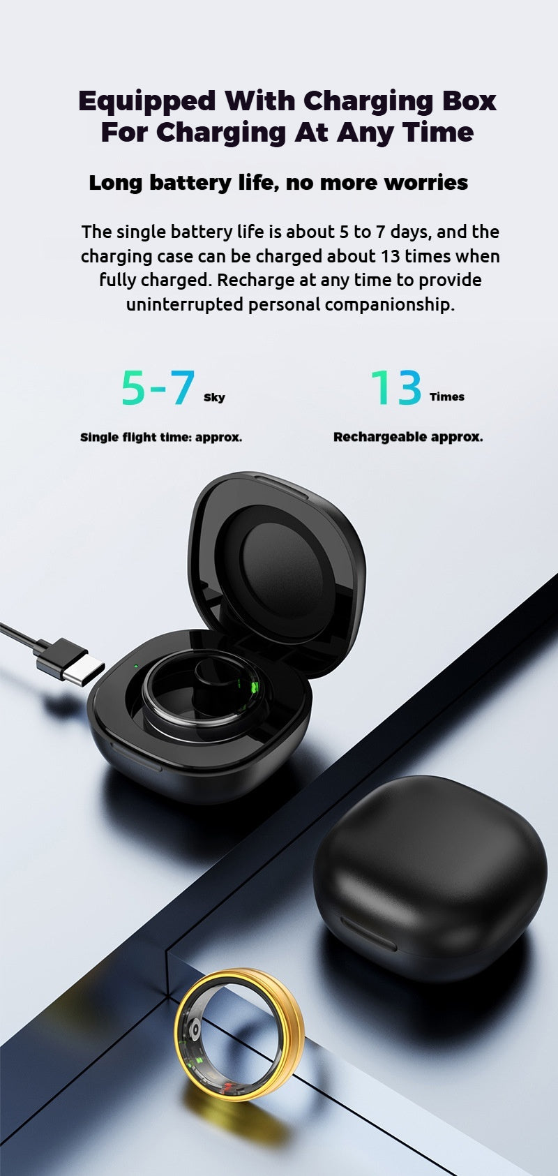 New R06 Smart Ring – Waterproof BP/SpO2/Sleep/Heart Rate/Step Tracking, Multi-Sport Modes