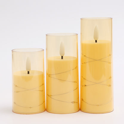 LED Electronic Candle Light - Meditation Mood Lamp for Birthday, Camping, Restaurant, Christmas Decoration with Realistic Flame (Multiple Colors & Sizes)