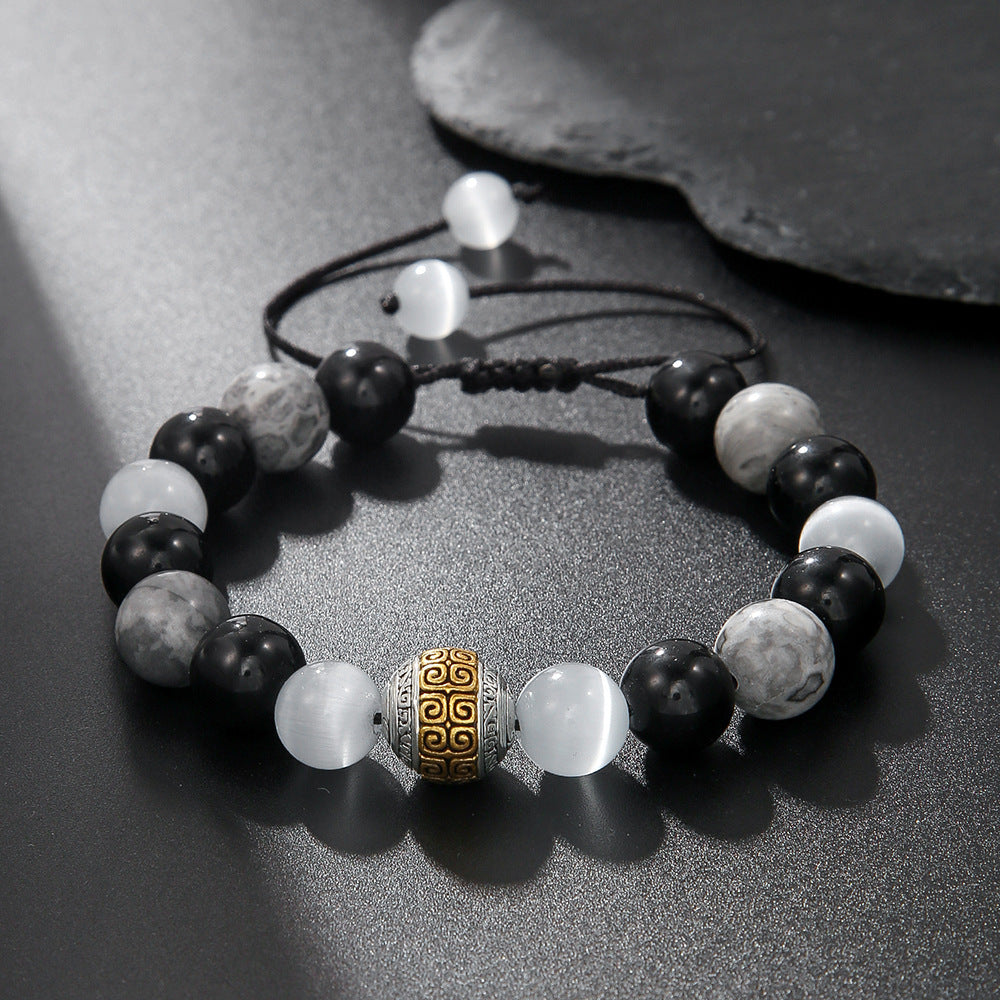 Volcanic Stone Energy Bracelet for Men & Women - Meditation Yoga Fashion Jewelry