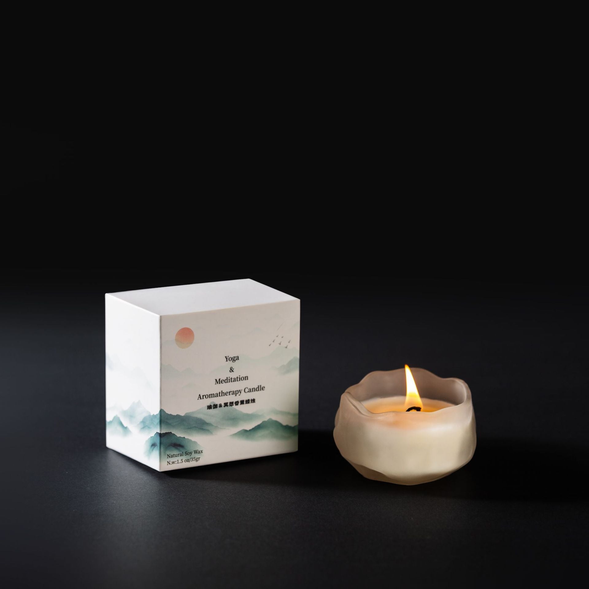 Chinese Style Yoga & Meditation Aromatherapy Soy Wax Candle (Multiple Scents & Colors) - 35g, 6H Burn Time